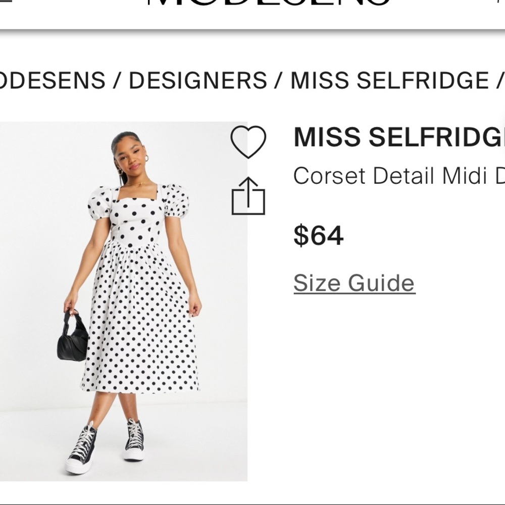 miss selfridge polka dot dress